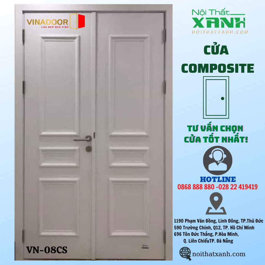 Cửa nhựa Composite - VINADOOR-Nội Thất Xanh