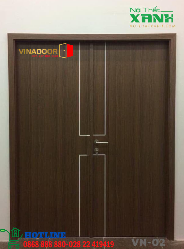 Cửa gỗ melamine VN02 VINADOOR-Nội Thất Xanh