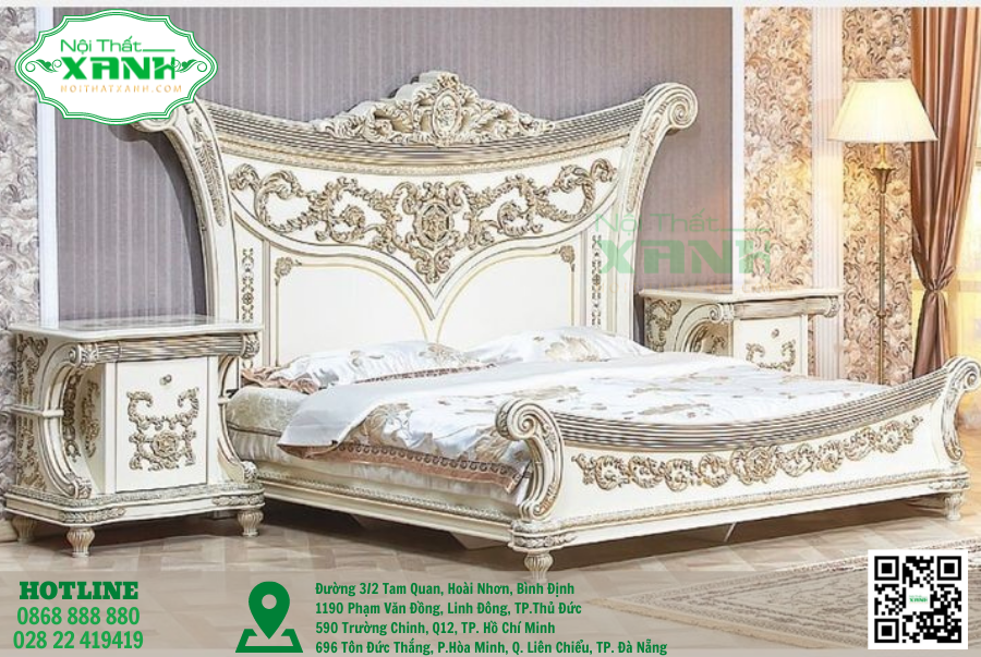 Những chiếc giường ngủ phong cách cổ điển sang trọng tại Nội Thất XANH