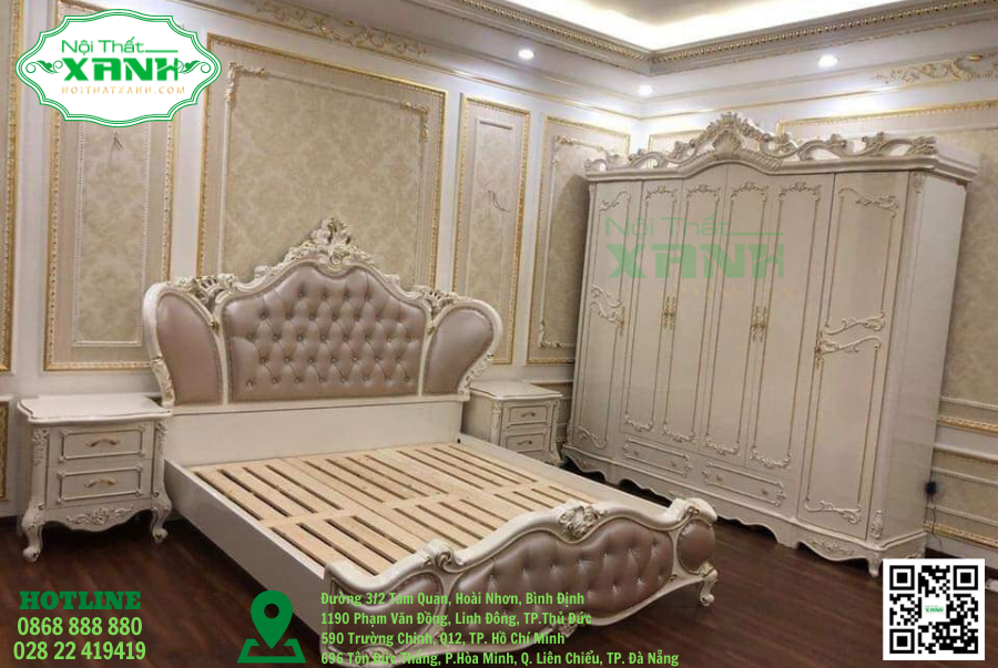 Những chiếc giường ngủ phong cách cổ điển sang trọng tại Nội Thất XANH